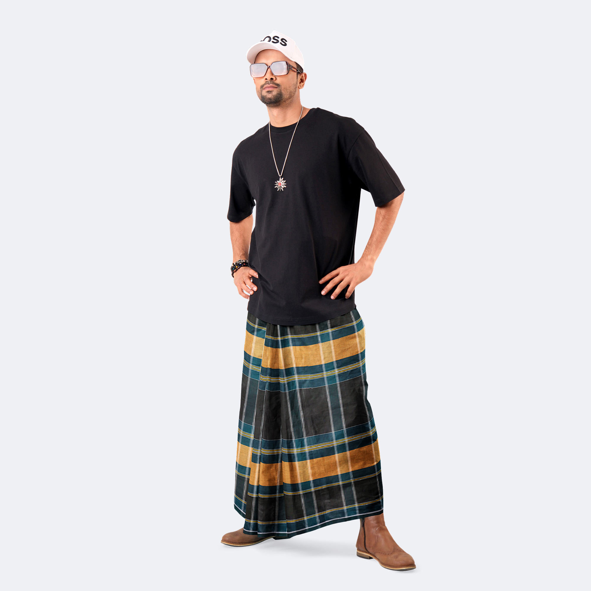 Classic Stylish Men’s Stripe Pure Cotton Lungi - High Choice